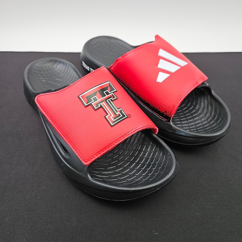 Adidas Texas Tech Red Raiders Lightblaze Slides Mens 11 Red Black IH7122 New‎